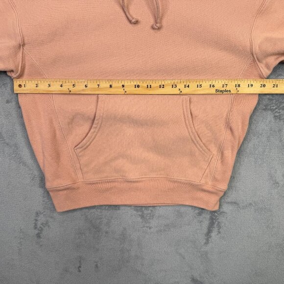 Champion Reverse Weave Hoodie Womens Small Light Pink Heavy Pullover Sweatshirt - Picture 5 of 7